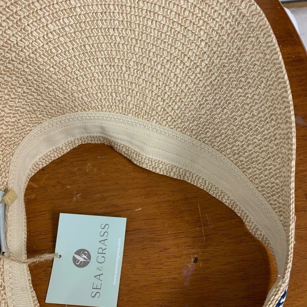 Sea and Grass lightweight straw visor one size foldable packable! NEW